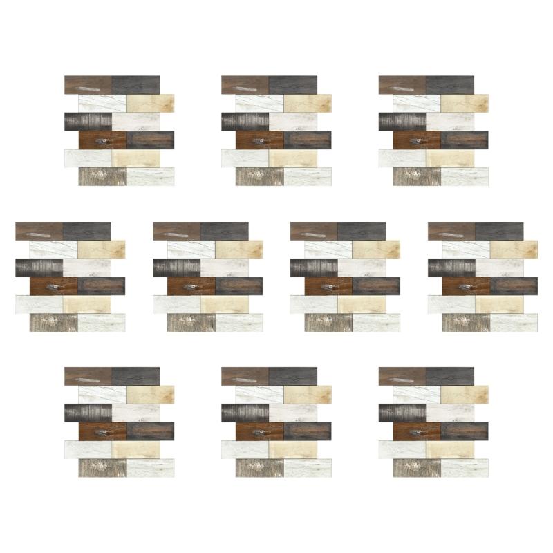 10pack Auto Adhesive 3D Brick Texture Wallpaper Waterproof PVC Decals For Backsplash And Feature Walls