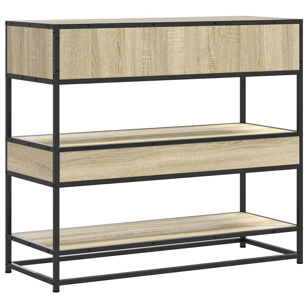 Console Table Sonoma Oak Finish 90 x 35 x 80 cm Engineered Wood