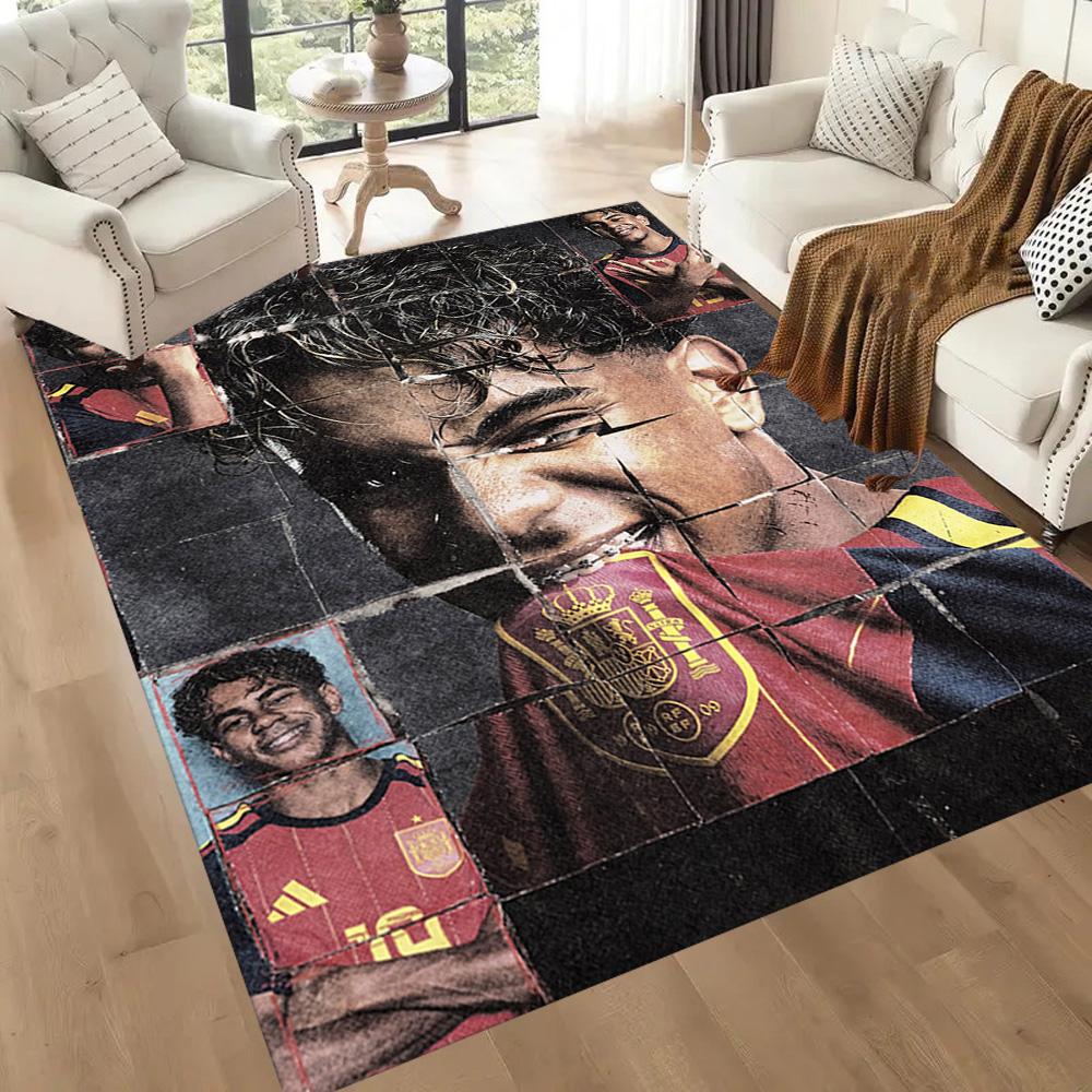 Lamine Yamal Square rugs are a great choice for living rooms, bedrooms, home décor, and as gifts.