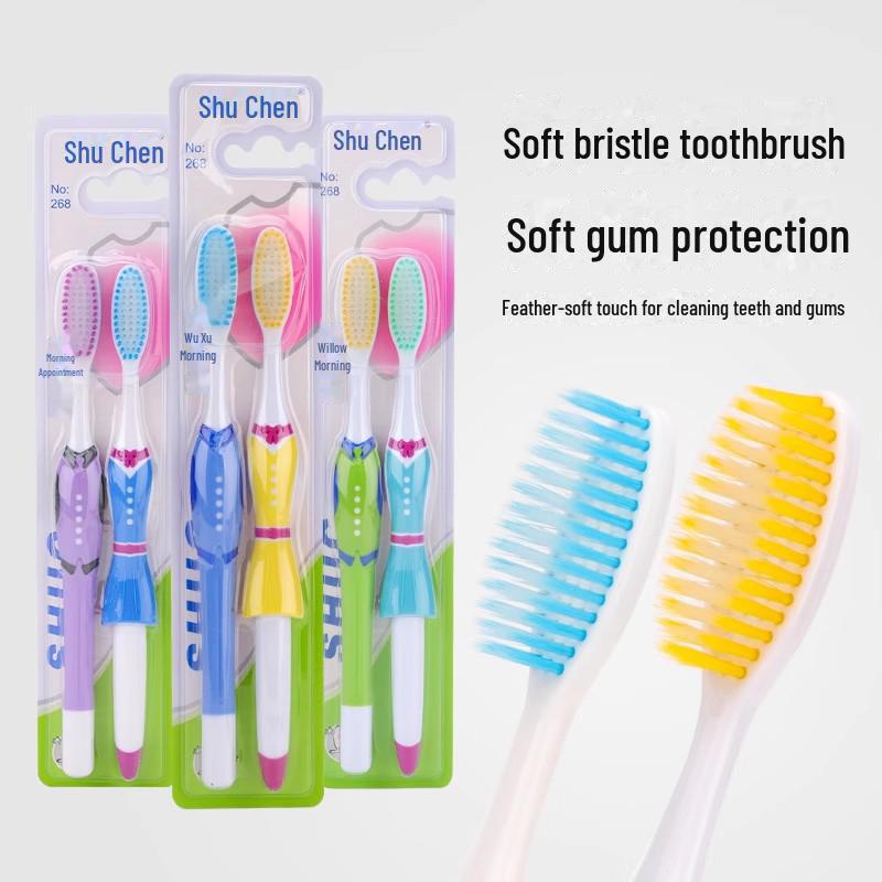Shu Chen Creative Soft Bristle Toothbrush Set - Gentle Pair for Home Use