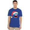 Sesame Street Scribble Christmas Grover T-Shirt S-3XL, Royal