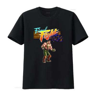 Final Fight Mike Haggar Retro Video Game T Shirt for Men Classic Arcade Design High Quality Print Comfortable Cotton Fabric