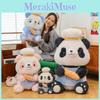 Adorable New Plush Panda Toy Soft And Cuddly Animal Gift For Kids In Black Pink And Blue