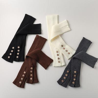 Long Button Hot Girl Wind Socks Cover Thickened Thick Thread Knitted Long Leg Cover Wear Calf Socks Women'S Y2K Knee Socks