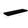 VidaXL Étagère murale flottante 4 pcs Noir brillant 80x23,5x3,8 cm MDF
