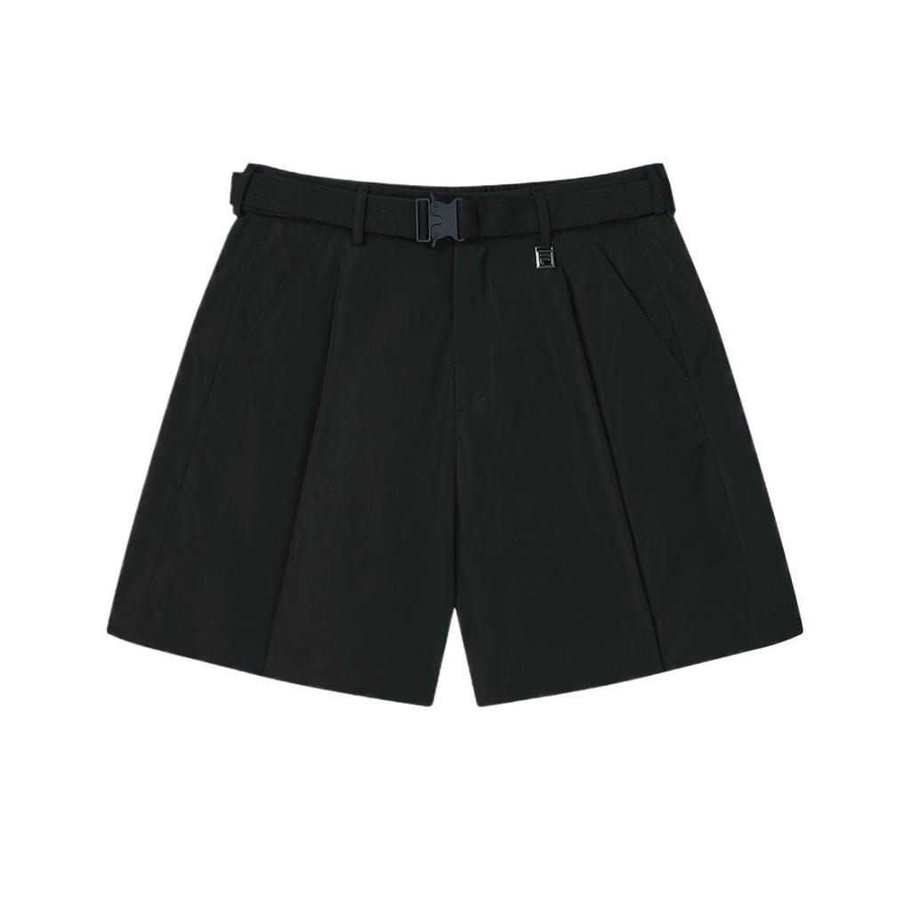 Fila Milano Series Solid Color Three-Quarter Casual Shorts Women Shorts Black F11W525803F-BK