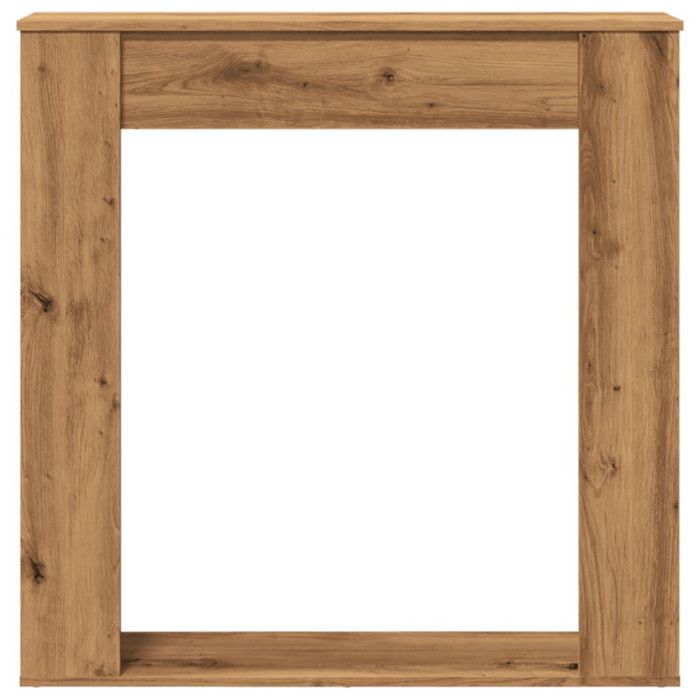 Handcrafted Oak Fireplace Surround 100x20x100 Cm Engineered Wood
