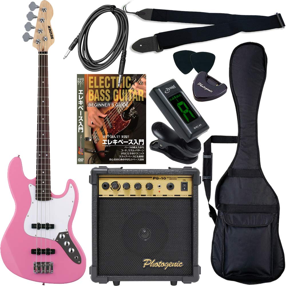 

SELDER Тип Jazz Bass Ограниченный набор JB-30/Розовый Для начинающих розовый