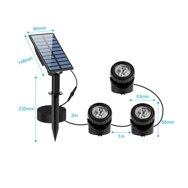 Solar propelled Pool Lighting Changing IP68 Water Resistant For Water Features Fountains And Outdoor Decor