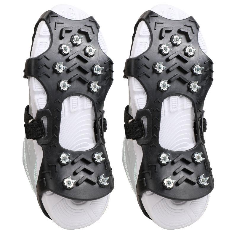 Men's And Women's Outdoor Hiking And Camping 11-tooth Shoe Covers With Silicone Studs 35-44