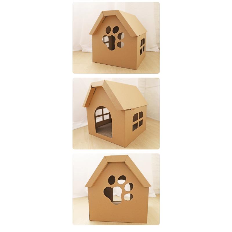 Wear Resistant Warm Integrated Corrugated Paper Cat Scratcher Bed Cat Toy For Cats