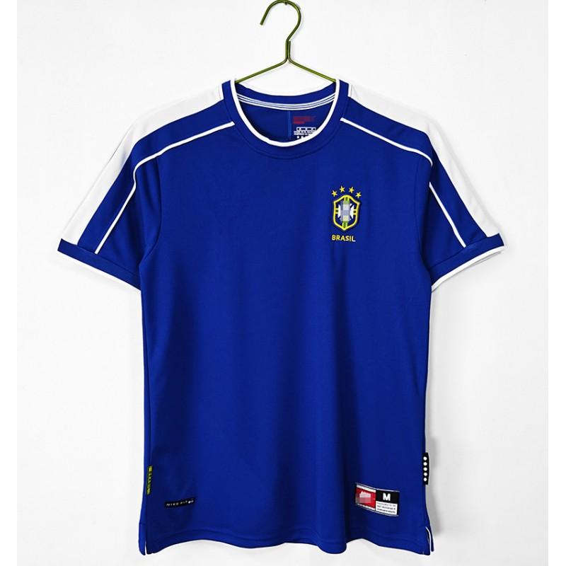Retro fotbalový dres Brazílie Mistrovství světa 1998 Romario Ronaldo Kaka Roberto Carlos Krátký rukáv Dlouhý
