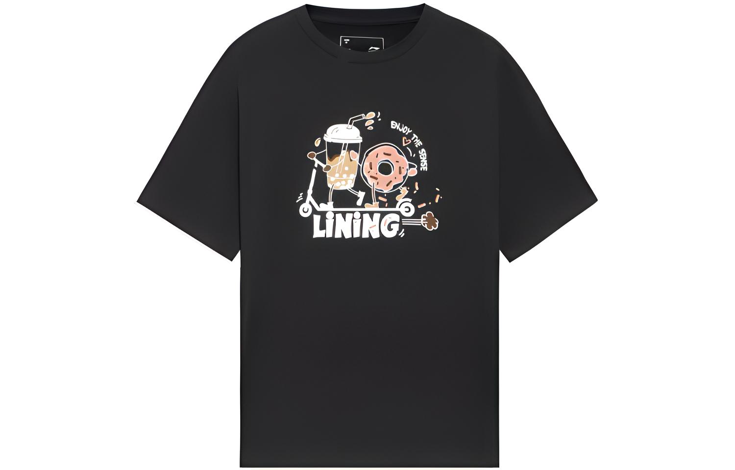 Li Ning Sports Fashion Collection T Shirt Women s Black AHSS716-2 L