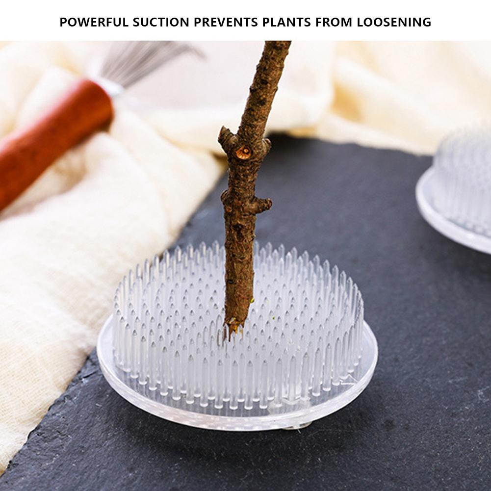 Ikebana Kenzan Flower Base Holder Round Flower Base Needle Plastic Lightweight Easy To Use Floral Decor Arrangement Tools