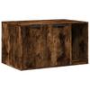 vidaXL Cat Litter Box Furniture Smoked Oak Engineered Wood