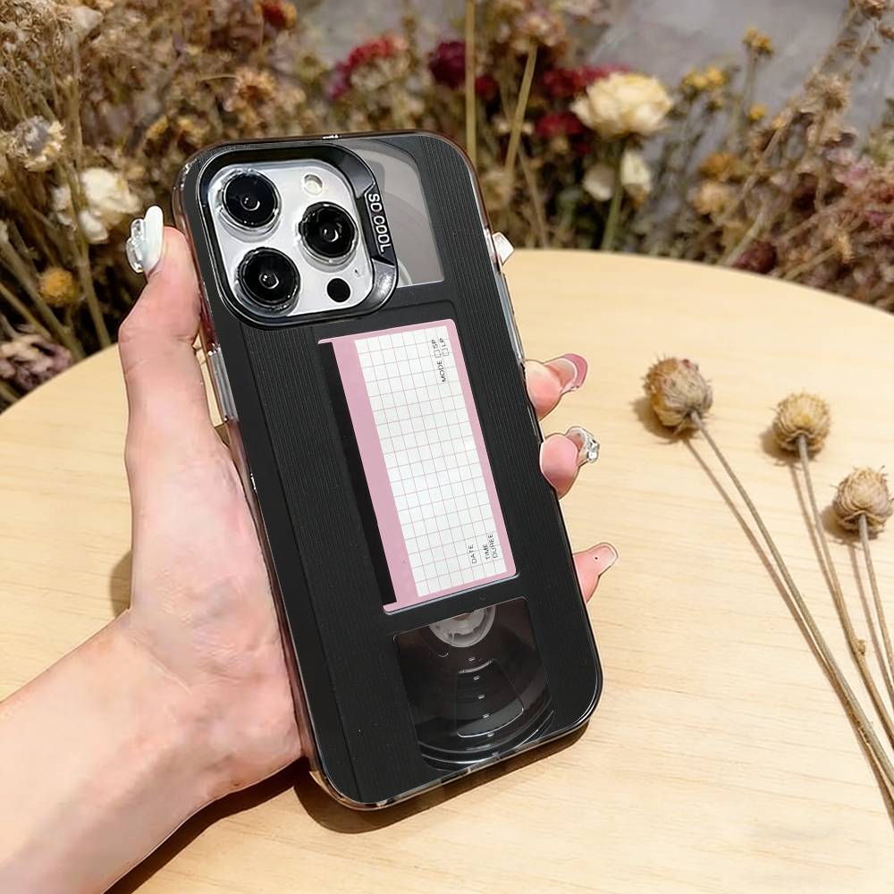 

Cassette Tape Retro Style Phone Case For iPhone 17,16,15,14,13,12,11 Plus,Pro Max,XS,Colorful Silver Phone case Funda Cover iPhoneXsMax