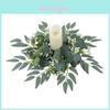 Artificial Green Plant Candle Cup With Fabric Material For Outdoor Events And Table Decorations