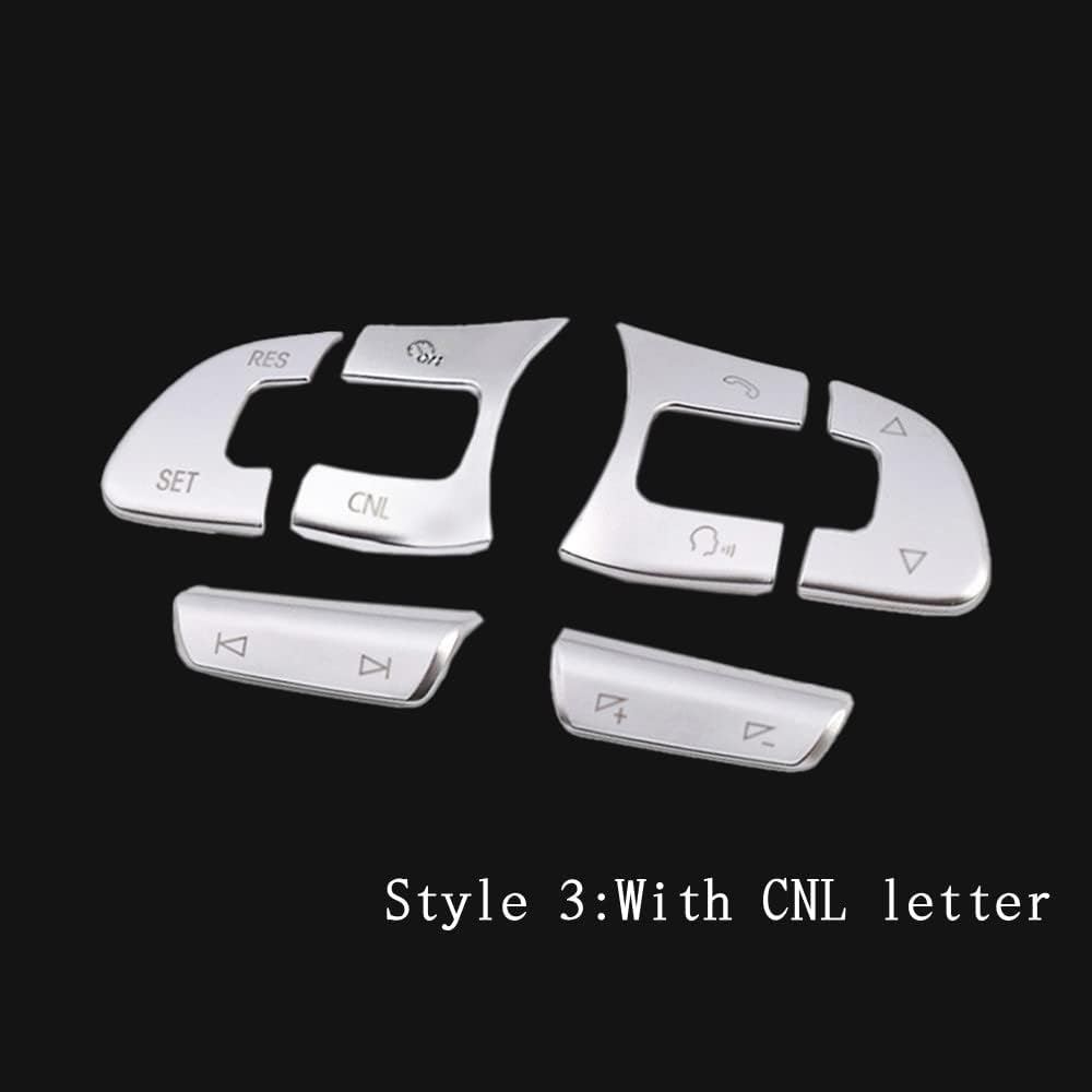 Compatible with VW Volkswagen Golf MK7 Passat B8 Tiguan Arteon Car Steering Wheel Acc Button Switch Volume Button Trim Cover Sticker (Button with CNL
