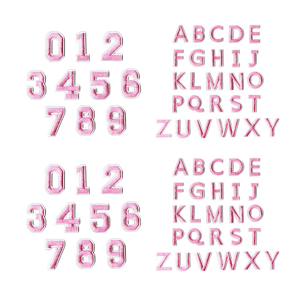 Pack Of 72 Embroidered Alphabet Number Patches Durable Iron On Applique For Clothing Bags DIY Crafts