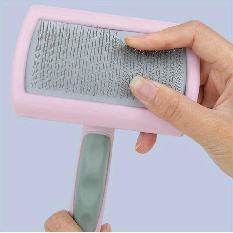 Hundebürste Edelstahl Hundekämme Massage Hundepflegebürste Tierhaarentferner Reinigungswerkzeuge Weicher Griff Katzenkamm Bürste Katze