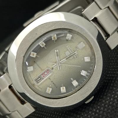 OROLOGIO DA UOMO USATO VINTAGE SEIKO 5 AUTOMATICO 6319A GIAPPONE DATA 621d-a415804-2