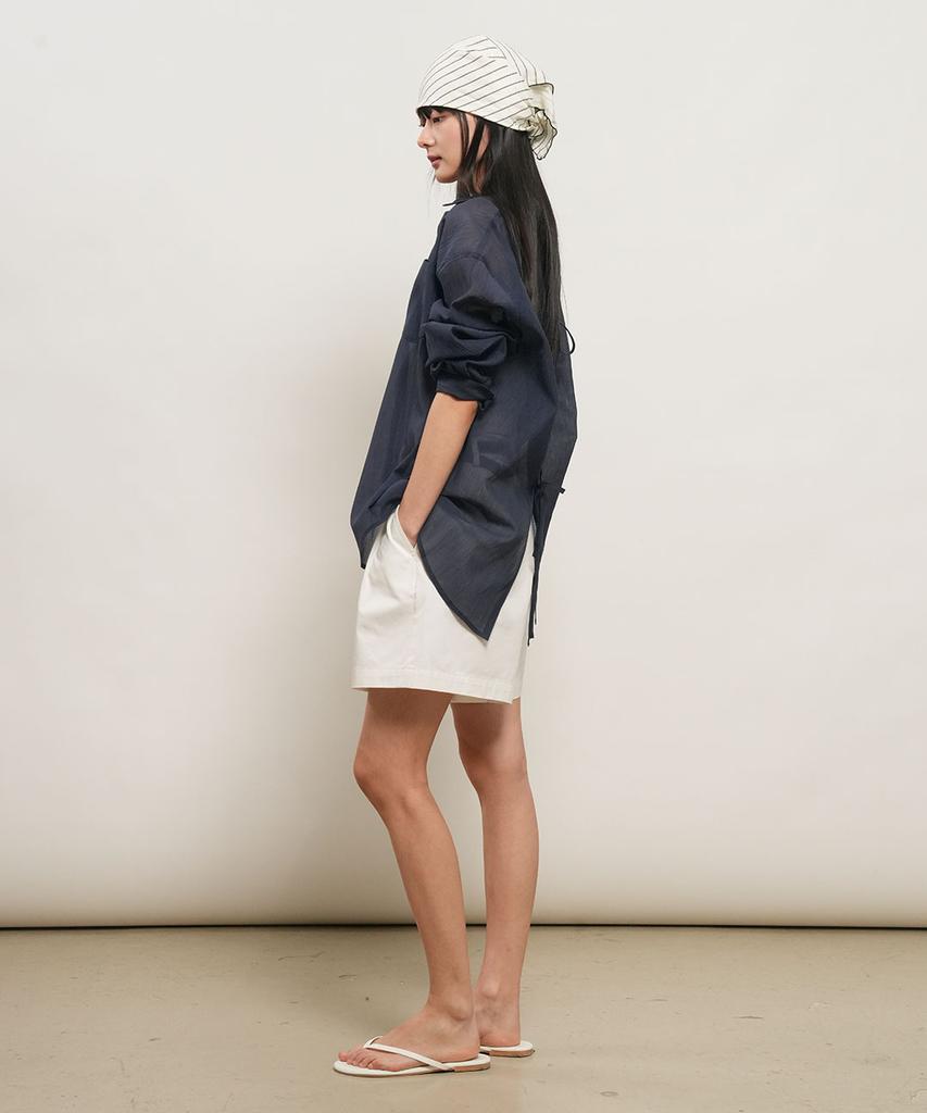 GENERALIDEA Double-Pleat Cotton Half Pants [White] / Gf2Lhp518
