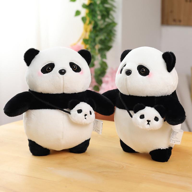 Black And Joyful White Panda Stuffed Animal Toy Soft And Adorable Gift Children For