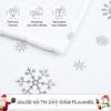 FRAMICS Christmas Throw Blanket, Soft White Winter Fleece Blanket Throw, Silver Snowflake Warm Fuzzy Flannel Blanket for Couch Sofa Decorative