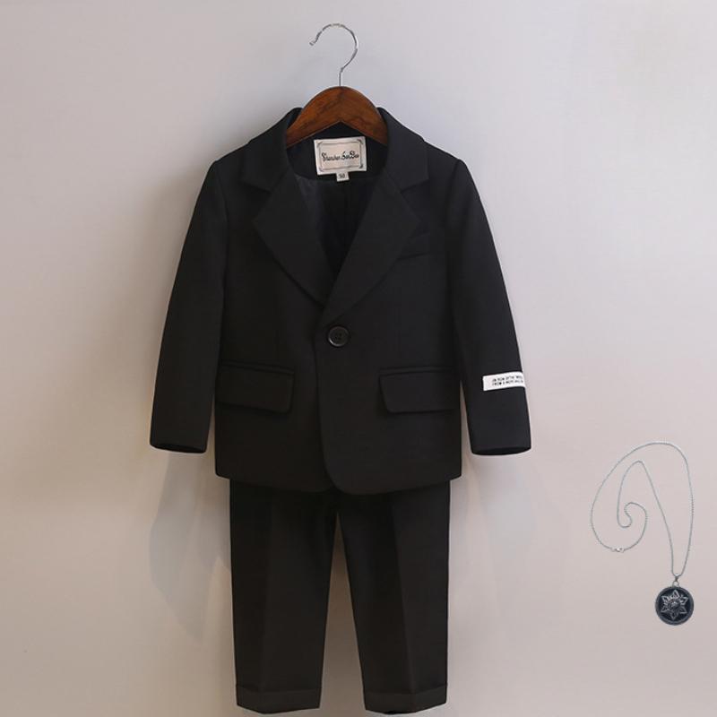 Suit for Boys Spring Casual Children School Uniform Outfits Handsome Kids Host Performance Costume 2-11 Years Boy Birthday Blazers Set