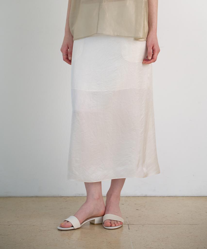 Biyul Glossy Elastic Skirt_2 Colors