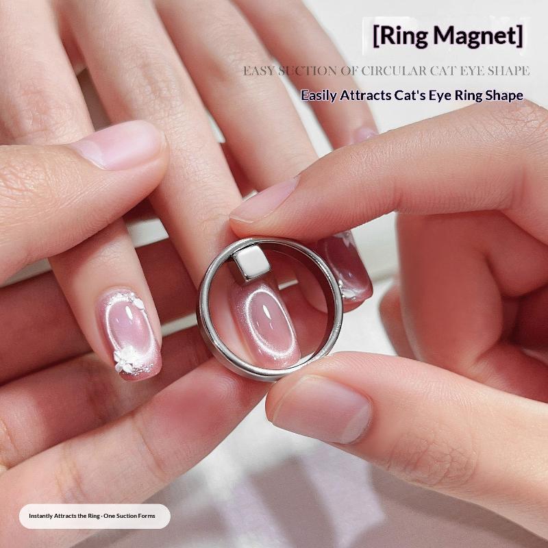 1/2Pcs Circular Cat Eye Nail Magnet Hollow Cat Eye Magnet Gel Nail Polish Ring Nail Art Magnet Set Diy Manicure Magnetic Tool