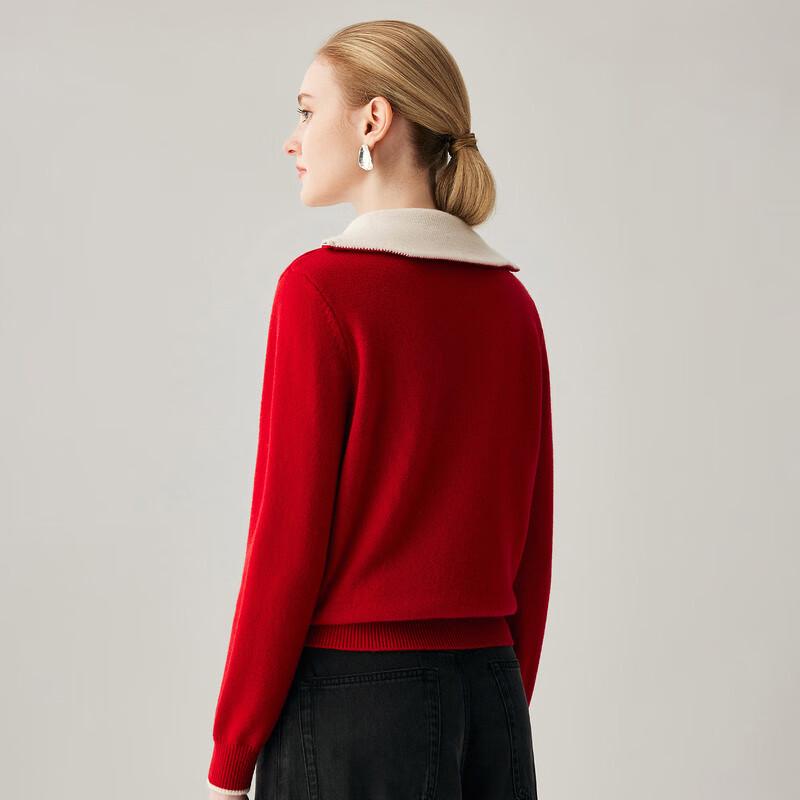 Zhaojun Women's Autumn/Winter Color-Block Cashmere Sweater