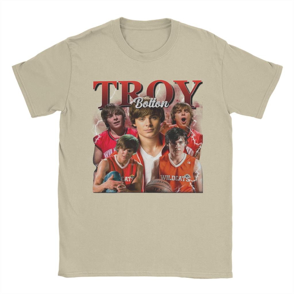 Men Vintage Troy Bolton The Musical T Shirts  Cotton Clothing Vintage Short Sleeve Round Collar Tee Shirt Gift Idea TShirt
