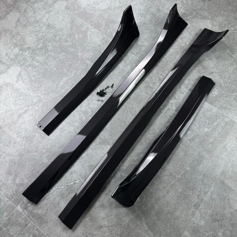 4pcs Side Skirts Spoiler Body Kits For Tesla Model Y 3 Highland Guard Extension Rocker Panels 2017-2024 Splitters Accessories