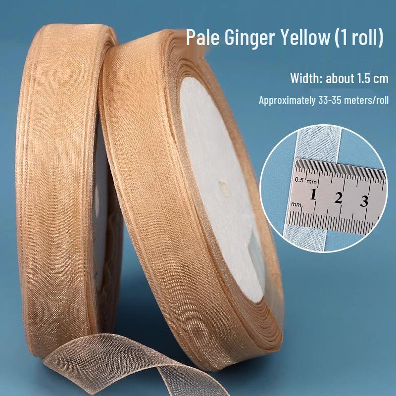 

15mm Organza Ribbon for Crochet Hats - Colorful Chiffon Ribbon for Handmade Crafts