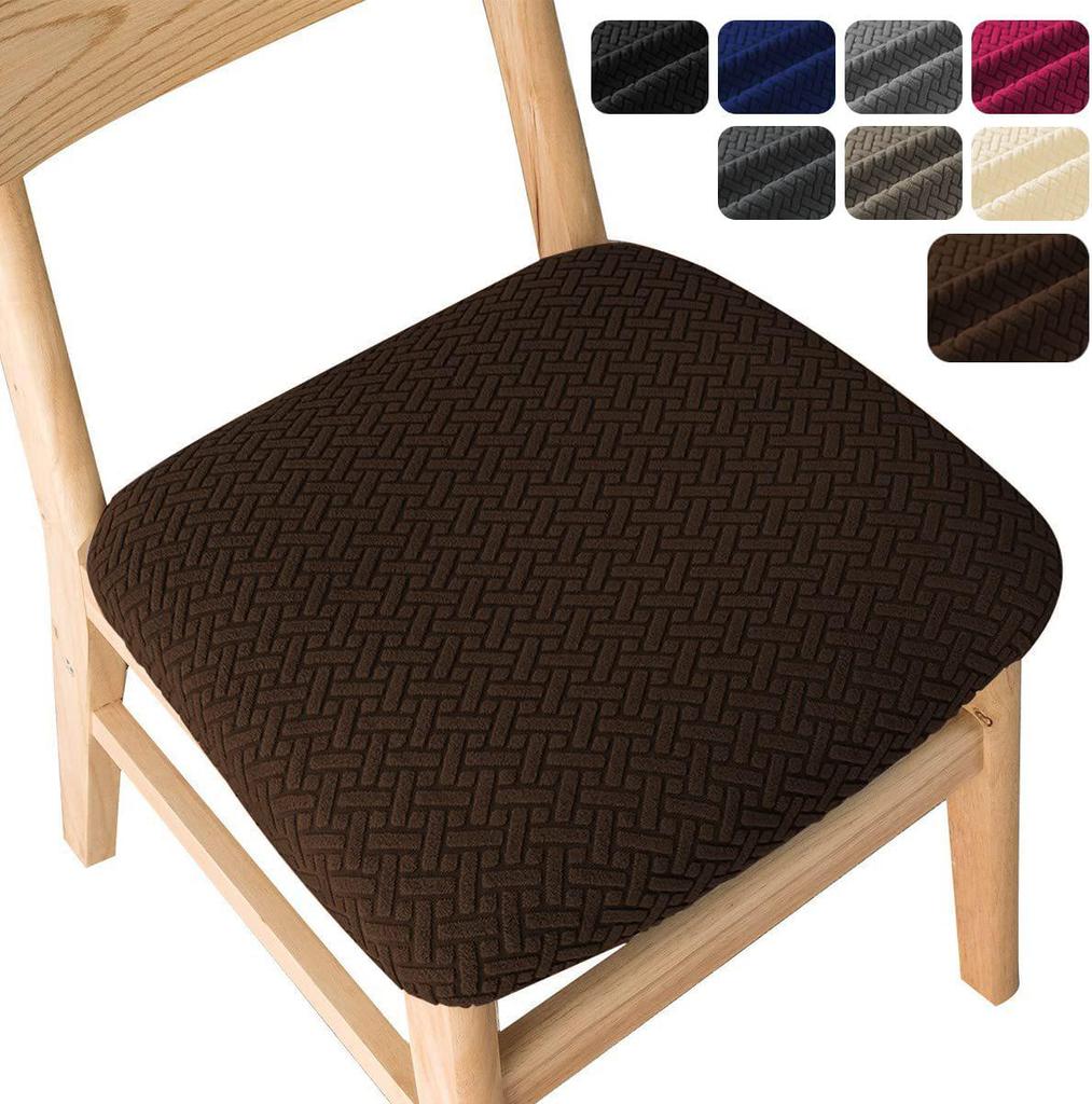 Universal Elastic Chair Cover: Four Seasons, Solid Color, Thickened, Simple Design for Home or Restaurant.