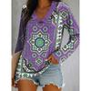 2025 Women's T-Shirt Graphic Geometric Paisley Elegant Fashion Tee Long Sleeve T-shirts V-Neck Regular Tops Pullover Fall Winter