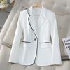 Blazer da donna bianco di lusso Abito slim da donna Moda Temperamento Abito formale Elegante abbigliamento da lavoro Giacca da abito in stile occidentale