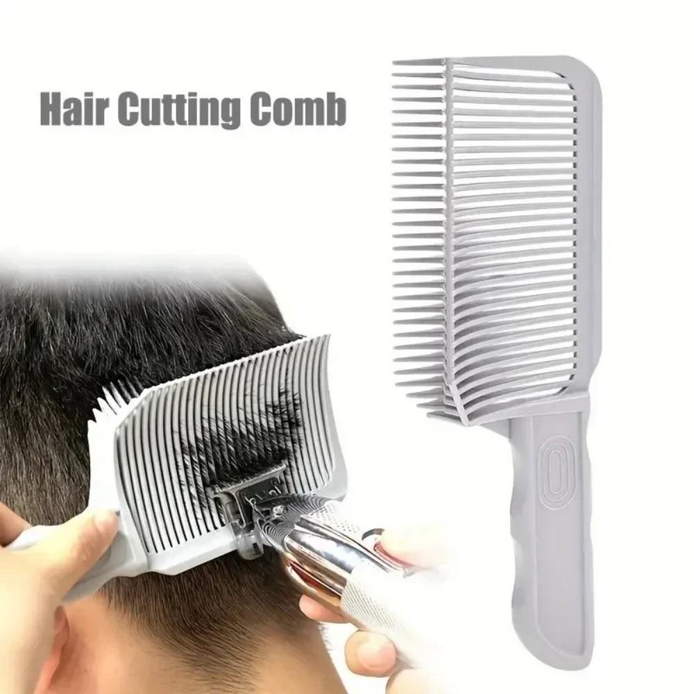 Flat Top Hair Cutting Comb Curved Gradient Comb Professional Barber Clipper For Men Heat Resistant Fade Brush Salon Styling Tool