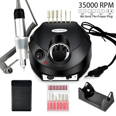 35000RPM Electric Nail Drill Professional Manicure Machine Nail Sander Set Nail Drill Bit Portable Nail Salon Polisher Equipment