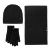 Autumn and winter unisex knitted three-piece hat outdoor cycling windproof warm hat scarf three-piece set