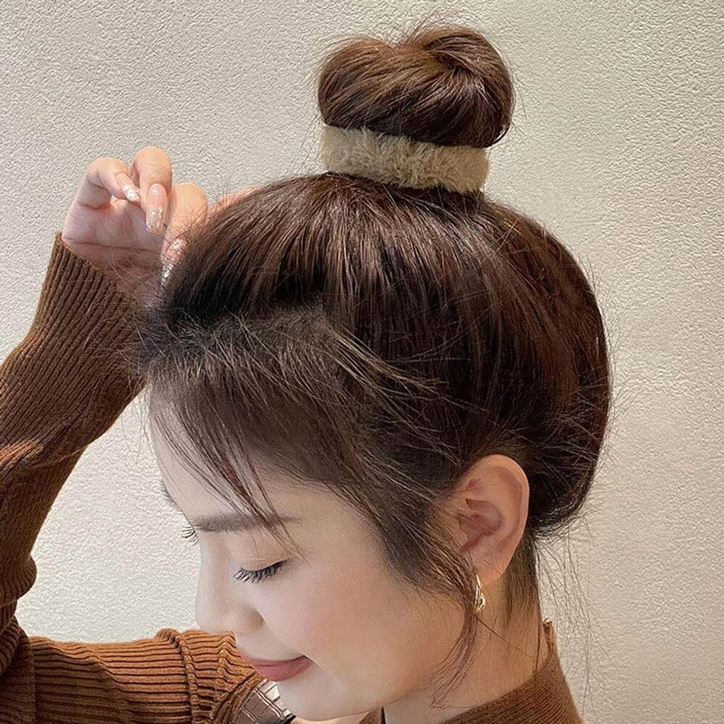 Zuckerwatte Nerzfell Gopchang Haarband 4er-Set