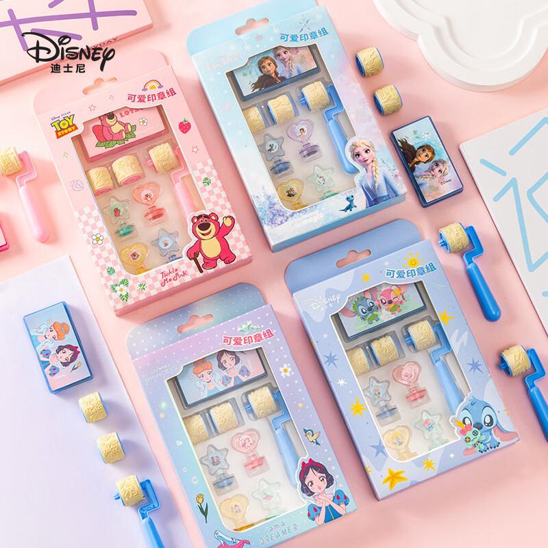 Disney Kids Cartoon Rolling Stamp Toy Set