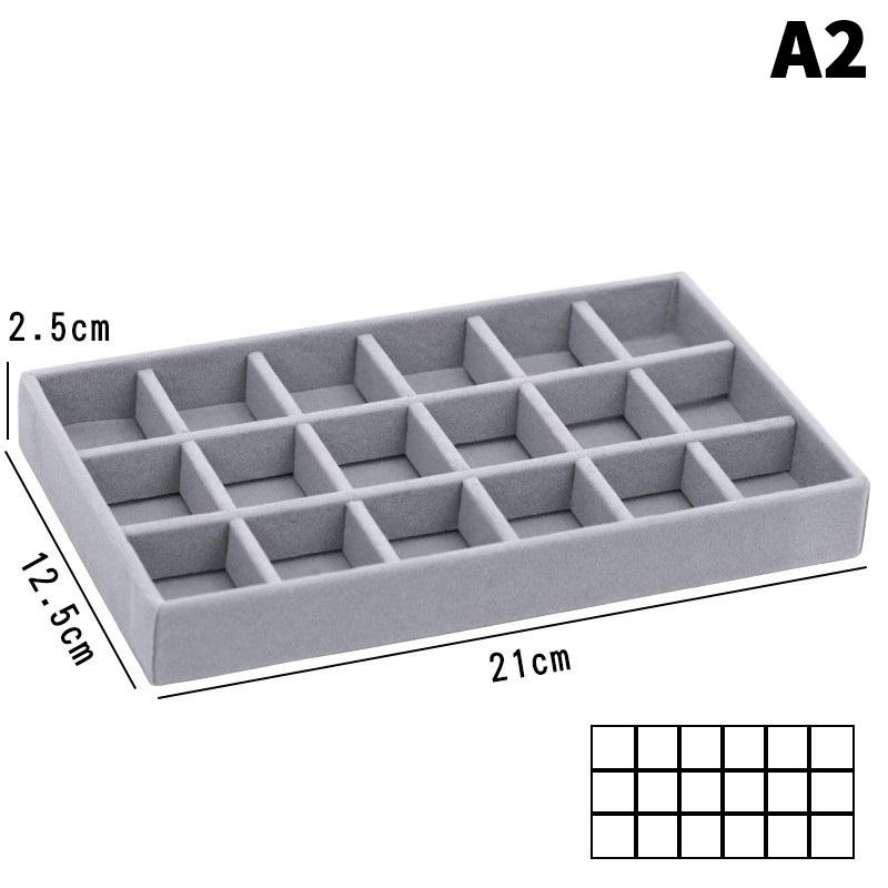 Velvet Jewelry Box Tray Storage Jewellery Holder For Ring Earrings Necklace Bracelet Display Box For Jewelry Classification Box