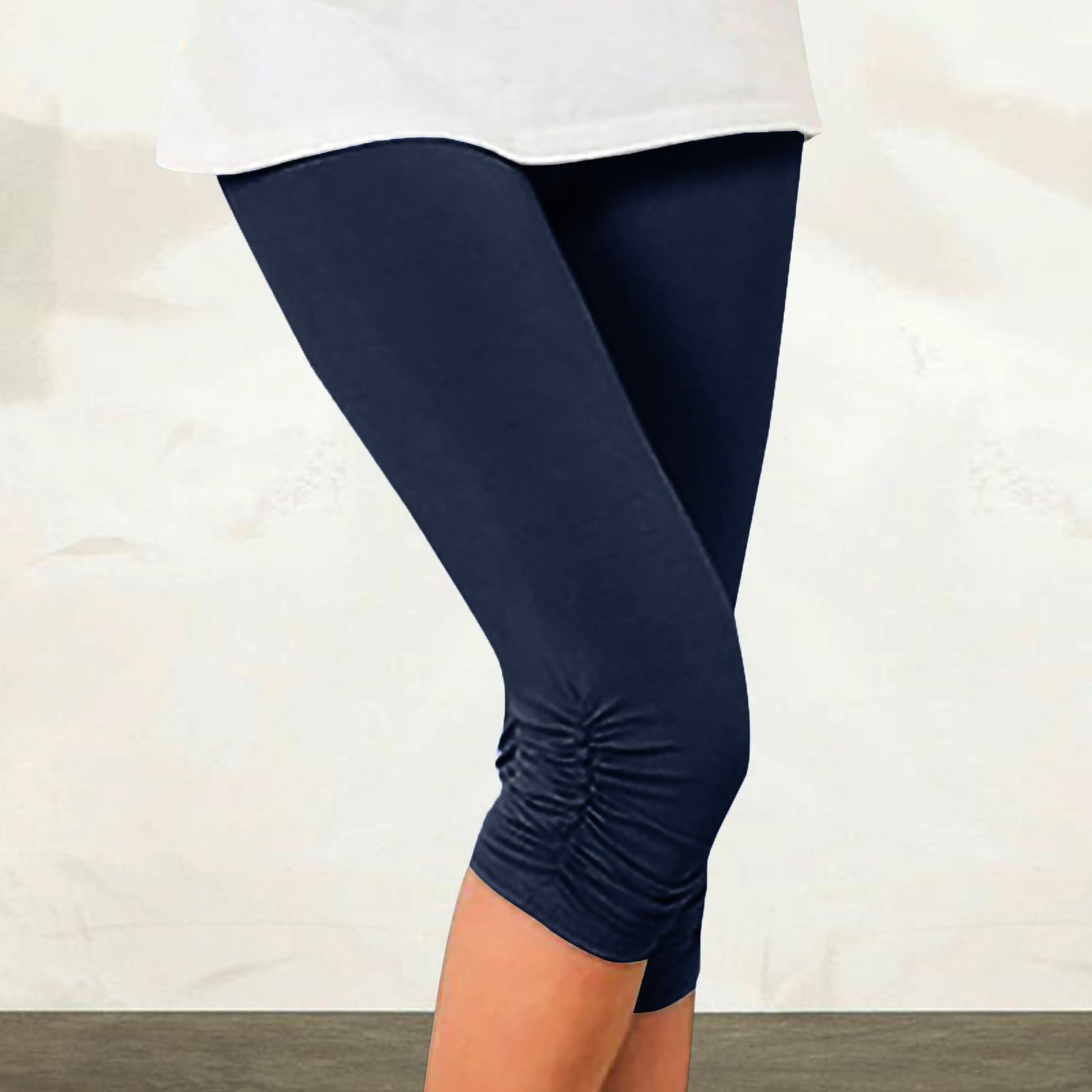 

Женские удобные эластичные укороченные плиссированные брюки до бедра XXXXXL синий