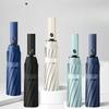 Automatisk Åpne Sammenleggbar Paraply - Stor, Forsterket, Dobbelt Formål Sol & Regn, UV-Beskyttet, Unisex