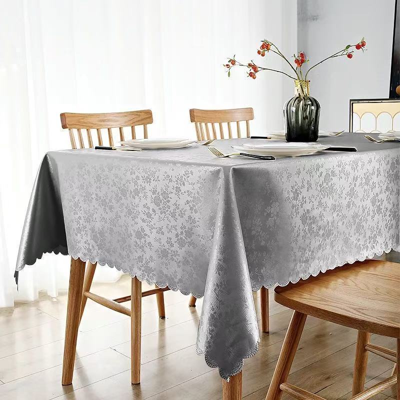 High end countryside style hotel wedding tablecloth Non washable household tables mat Printed design rectangular desk cover