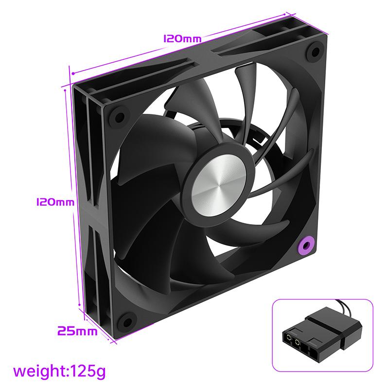 

12Cm Desktop Computer Case Cooling Mute Fans Pc Tower 5V Silent Air Cooler 4Pin Pwm 12V 3W 1900Prm For Diy Gaming Computer A1