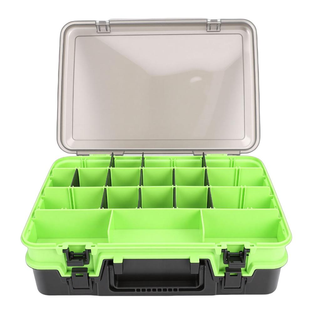 PP Fishing Tackle Box with Adjustable Dividers Fishing Tackle Organizer  For Fishing Hooks