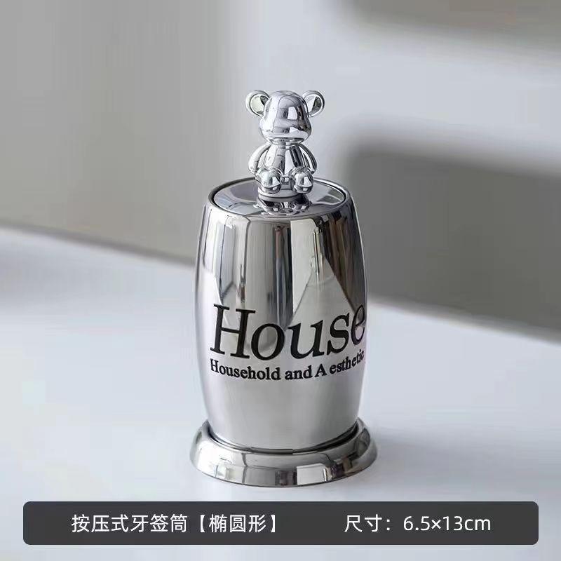 Toothpick holder High-value bear toothpick holder High-end hotel toothpick holder